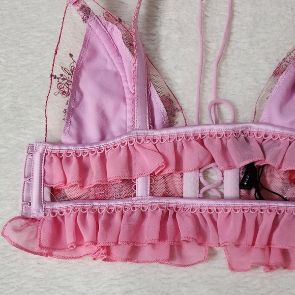 New!For Love and Lemons Rose Bloom Bralette - Picture 8 of 11